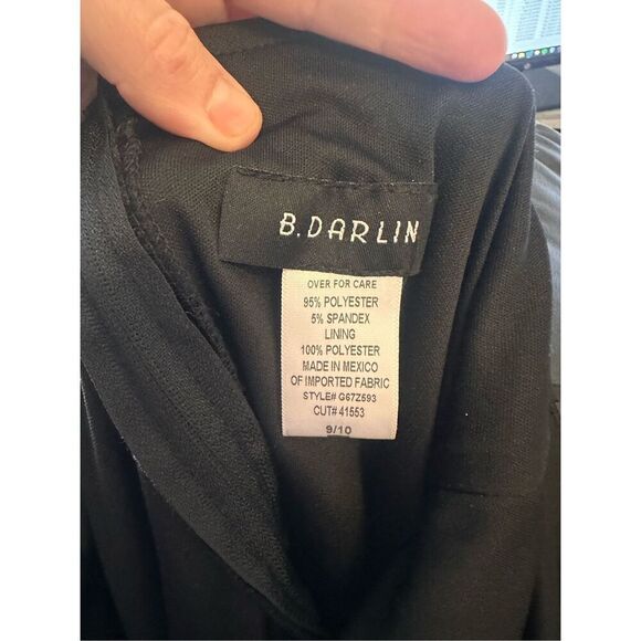 B. Darlin Black Flower Sequin Mini Dress Size 10 - Picture 5 of 5